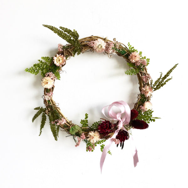 Cynthia Diane Breast Cancer Awareness Wreath | Preserved Spring Wreath | Dry Spring Wreath | Pink Wreath for Spring | Easter Wreath