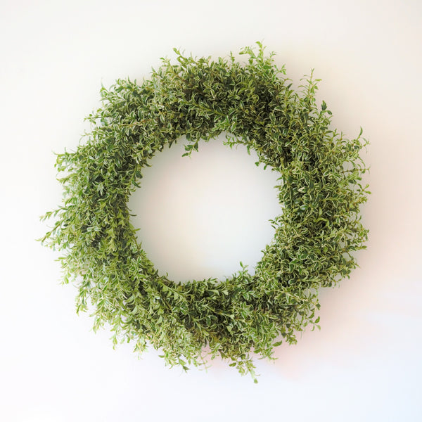 English Boxwood Wreath | Variegated Boxwood Wreath | Summer Wreath | Door Wreath