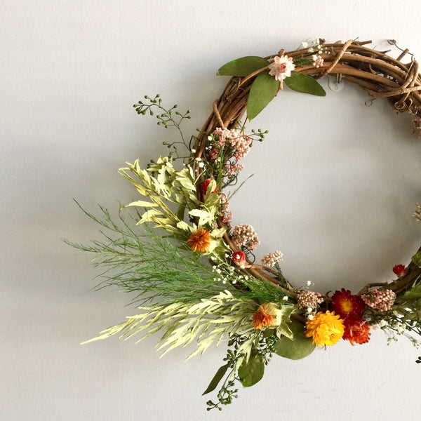 Summer Wreath | Modern Wreath Summer | Minimalist Wreath | Preserved Wreath | Dried Wreath